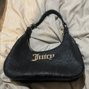 Juicy Couture Black and Gold Shoulder Bag